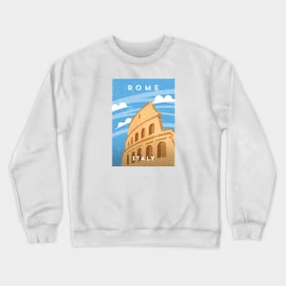 Rome, Italy. Retro travel minimalist poster Crewneck Sweatshirt